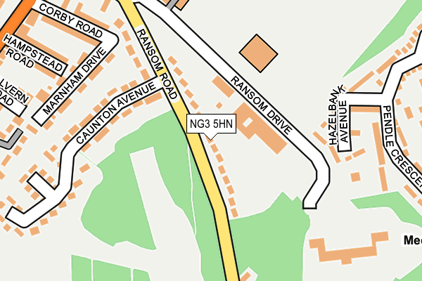 NG3 5HN map - OS OpenMap – Local (Ordnance Survey)