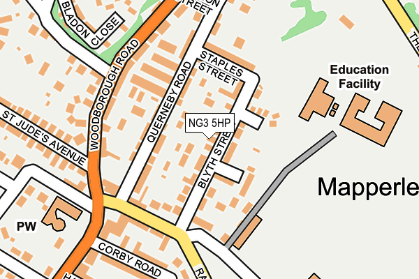 NG3 5HP map - OS OpenMap – Local (Ordnance Survey)