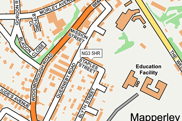 NG3 5HR map - OS OpenMap – Local (Ordnance Survey)