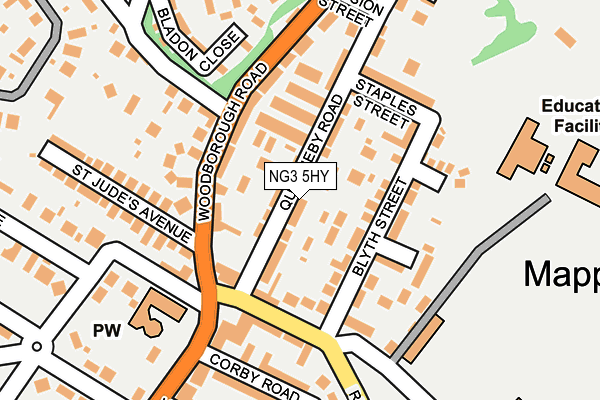 NG3 5HY map - OS OpenMap – Local (Ordnance Survey)
