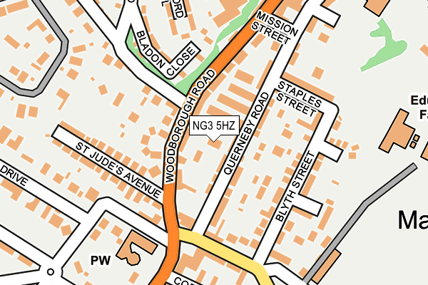 NG3 5HZ map - OS OpenMap – Local (Ordnance Survey)