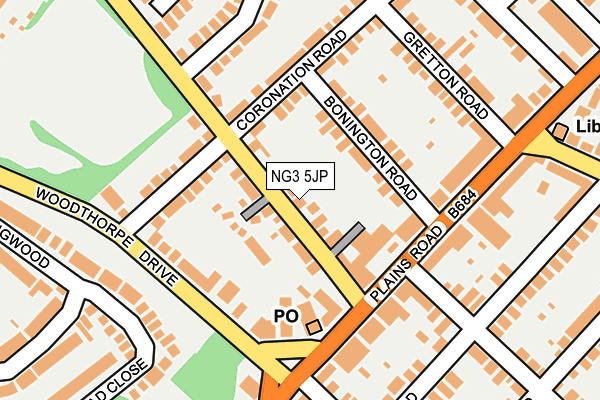 NG3 5JP map - OS OpenMap – Local (Ordnance Survey)