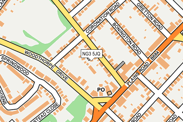 NG3 5JQ map - OS OpenMap – Local (Ordnance Survey)