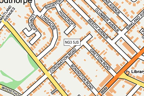 NG3 5JS map - OS OpenMap – Local (Ordnance Survey)