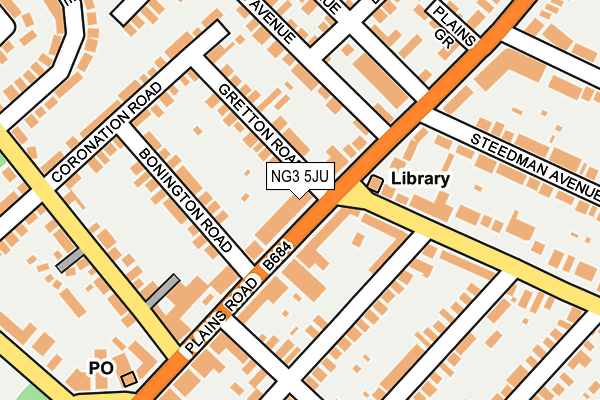 NG3 5JU map - OS OpenMap – Local (Ordnance Survey)
