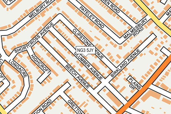 NG3 5JY map - OS OpenMap – Local (Ordnance Survey)