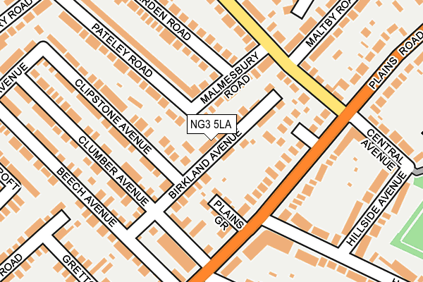 NG3 5LA map - OS OpenMap – Local (Ordnance Survey)