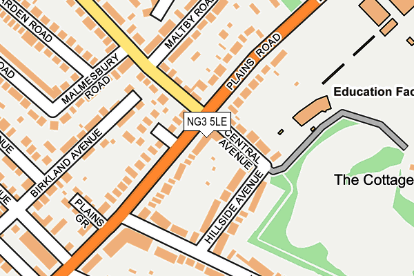 NG3 5LE map - OS OpenMap – Local (Ordnance Survey)