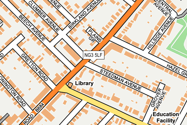 NG3 5LF map - OS OpenMap – Local (Ordnance Survey)