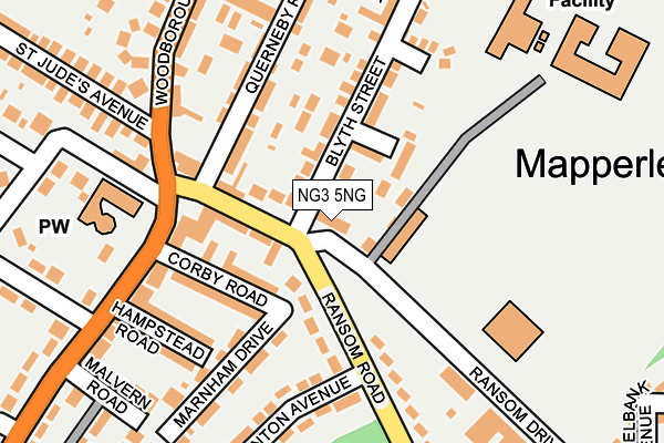 NG3 5NG map - OS OpenMap – Local (Ordnance Survey)