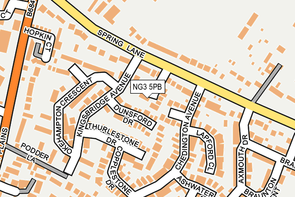 NG3 5PB map - OS OpenMap – Local (Ordnance Survey)