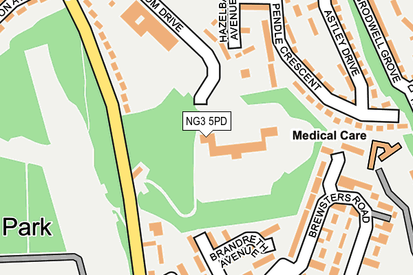 NG3 5PD map - OS OpenMap – Local (Ordnance Survey)