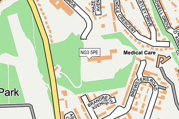 NG3 5PE map - OS OpenMap – Local (Ordnance Survey)
