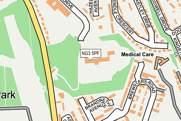 NG3 5PF map - OS OpenMap – Local (Ordnance Survey)