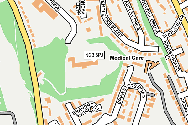 NG3 5PJ map - OS OpenMap – Local (Ordnance Survey)