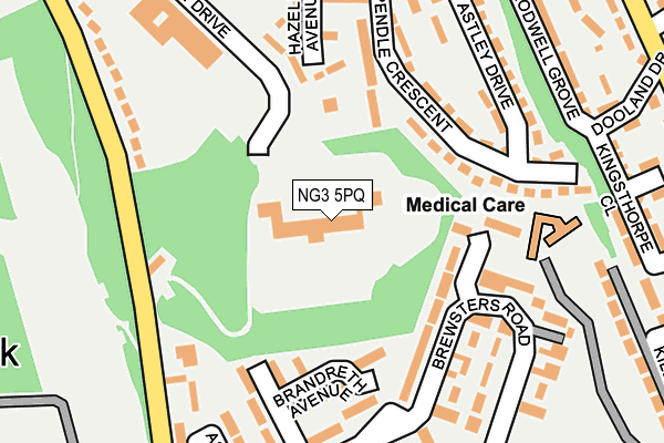 NG3 5PQ map - OS OpenMap – Local (Ordnance Survey)
