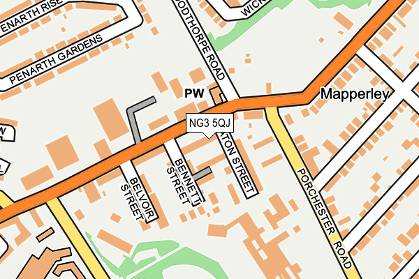 NG3 5QJ map - OS OpenMap – Local (Ordnance Survey)