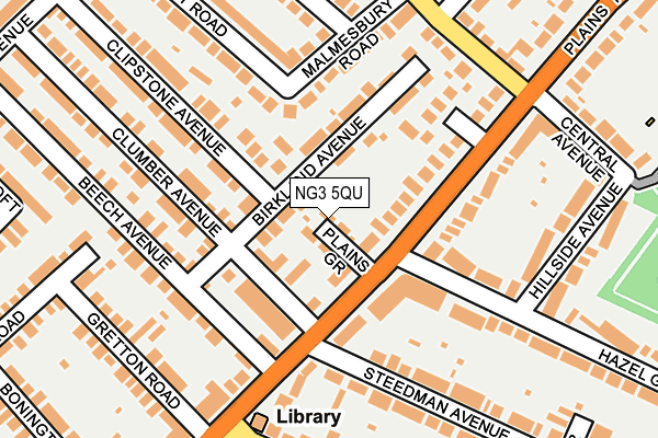 NG3 5QU map - OS OpenMap – Local (Ordnance Survey)