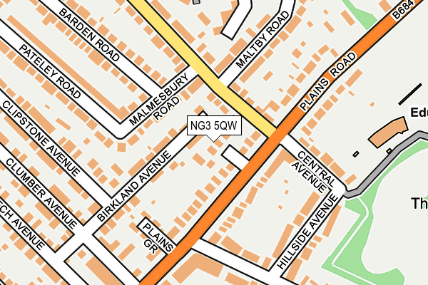 NG3 5QW map - OS OpenMap – Local (Ordnance Survey)