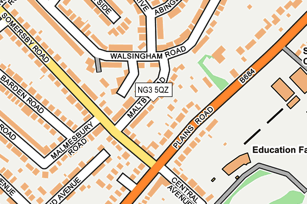 NG3 5QZ map - OS OpenMap – Local (Ordnance Survey)