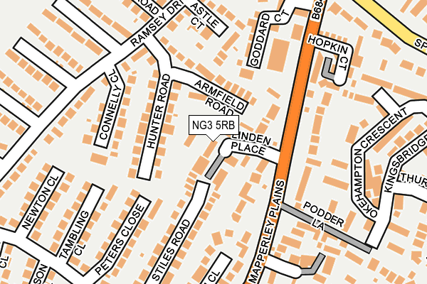 NG3 5RB map - OS OpenMap – Local (Ordnance Survey)