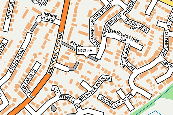 NG3 5RL map - OS OpenMap – Local (Ordnance Survey)