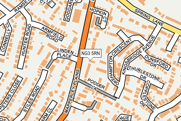 NG3 5RN map - OS OpenMap – Local (Ordnance Survey)