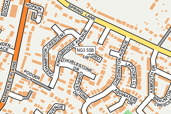 NG3 5SB map - OS OpenMap – Local (Ordnance Survey)