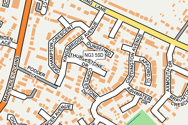NG3 5SD map - OS OpenMap – Local (Ordnance Survey)