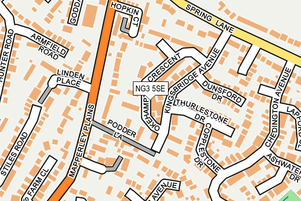 NG3 5SE map - OS OpenMap – Local (Ordnance Survey)