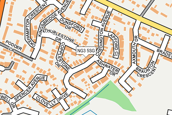 NG3 5SG map - OS OpenMap – Local (Ordnance Survey)