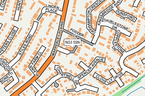 NG3 5SN map - OS OpenMap – Local (Ordnance Survey)