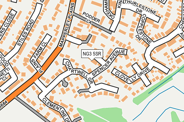 NG3 5SR map - OS OpenMap – Local (Ordnance Survey)