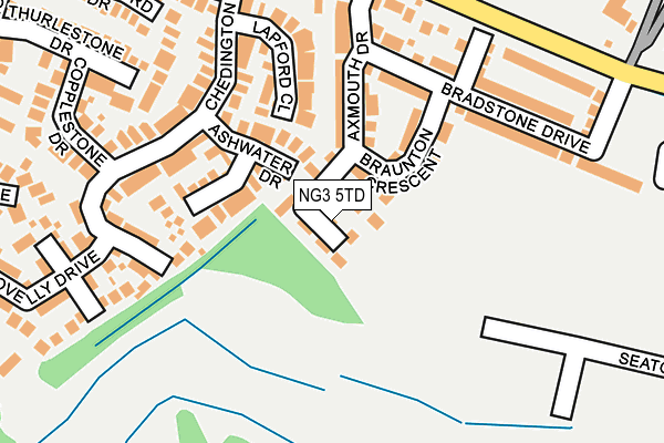 NG3 5TD map - OS OpenMap – Local (Ordnance Survey)