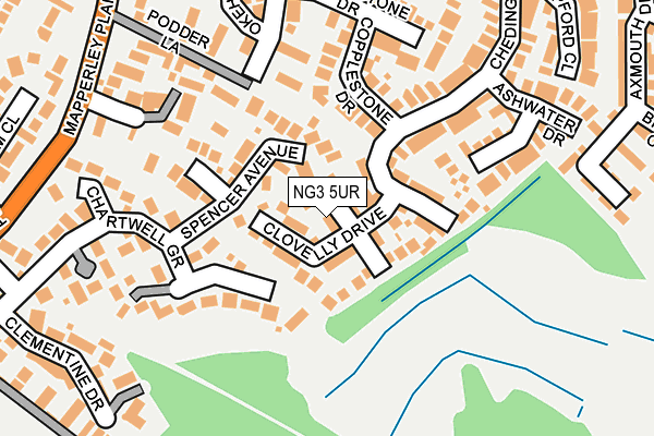 NG3 5UR map - OS OpenMap – Local (Ordnance Survey)