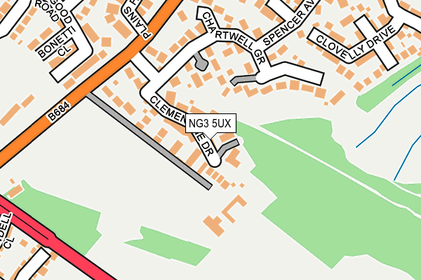 NG3 5UX map - OS OpenMap – Local (Ordnance Survey)