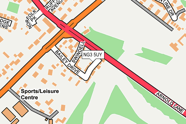 NG3 5UY map - OS OpenMap – Local (Ordnance Survey)