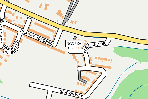 NG3 5XA map - OS OpenMap – Local (Ordnance Survey)