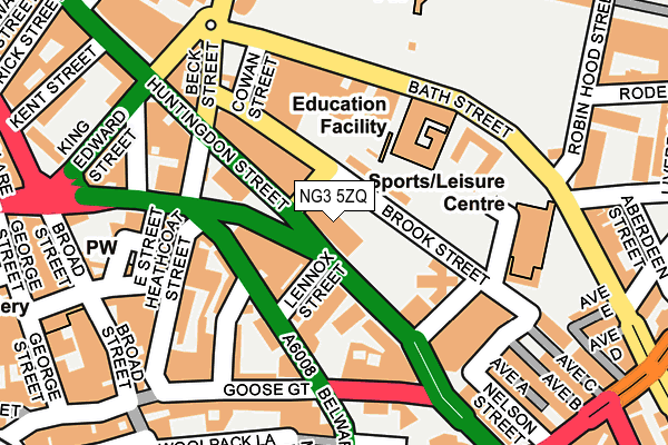 NG3 5ZQ map - OS OpenMap – Local (Ordnance Survey)