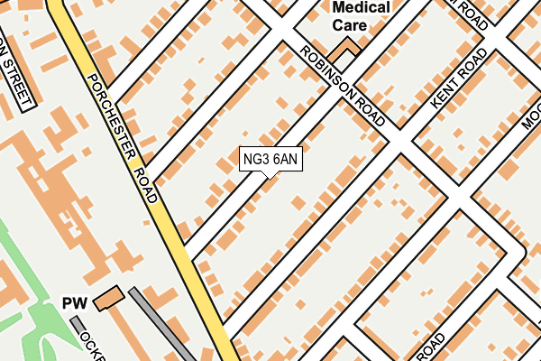 NG3 6AN map - OS OpenMap – Local (Ordnance Survey)