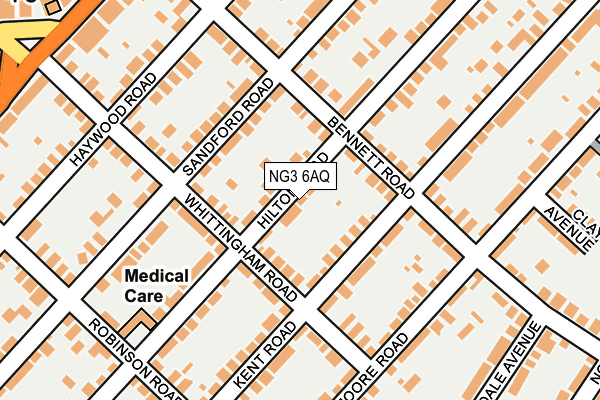 NG3 6AQ map - OS OpenMap – Local (Ordnance Survey)
