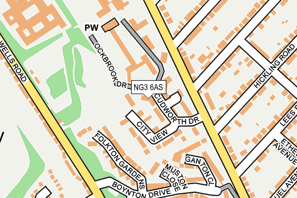 NG3 6AS map - OS OpenMap – Local (Ordnance Survey)