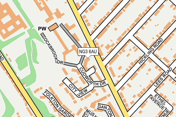 NG3 6AU map - OS OpenMap – Local (Ordnance Survey)