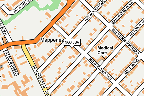 NG3 6BA map - OS OpenMap – Local (Ordnance Survey)