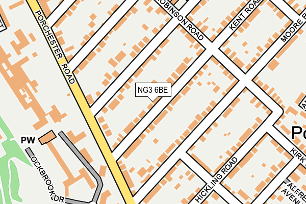 NG3 6BE map - OS OpenMap – Local (Ordnance Survey)
