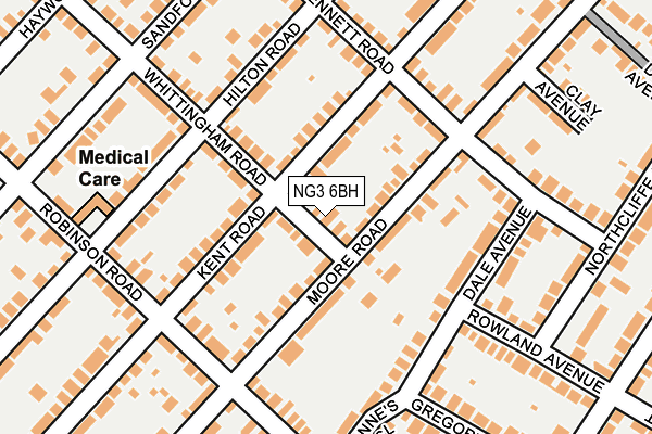 NG3 6BH map - OS OpenMap – Local (Ordnance Survey)