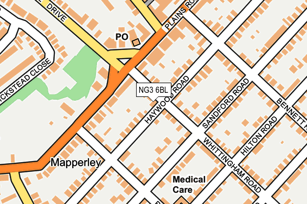 NG3 6BL map - OS OpenMap – Local (Ordnance Survey)