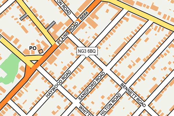 NG3 6BQ map - OS OpenMap – Local (Ordnance Survey)