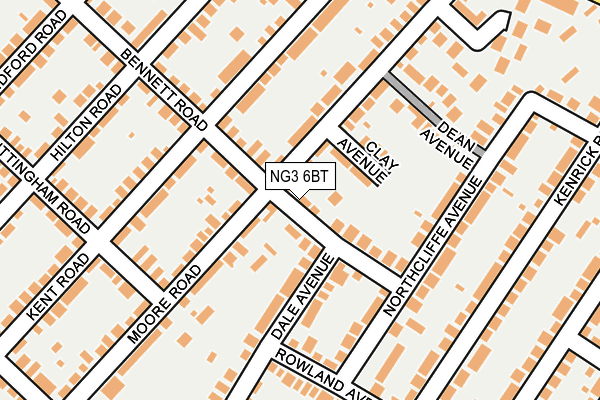 NG3 6BT map - OS OpenMap – Local (Ordnance Survey)