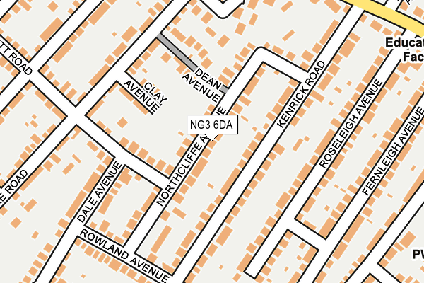 NG3 6DA map - OS OpenMap – Local (Ordnance Survey)